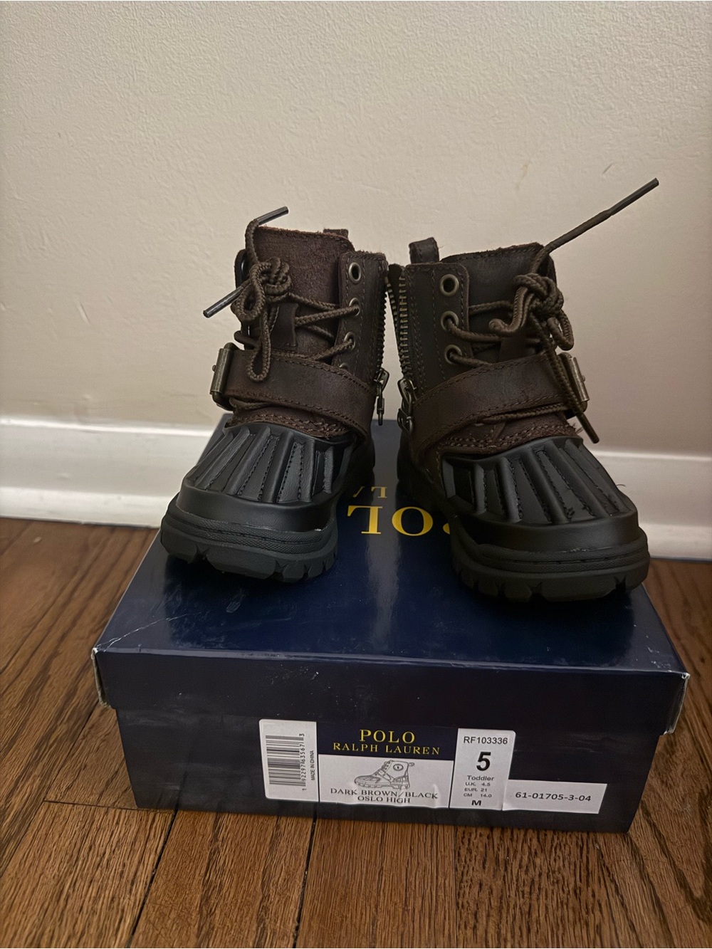 Polo by Ralph Lauren Kids Brown and Black Duck Boots